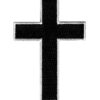 Black-White Cross Embroidery Patches