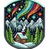Christmas In The Mountains Embroidered Patches