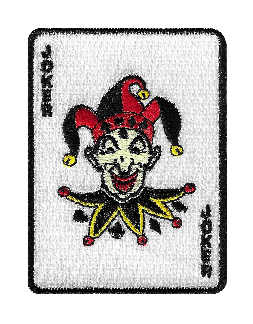 Joker Card Embroidery Patches