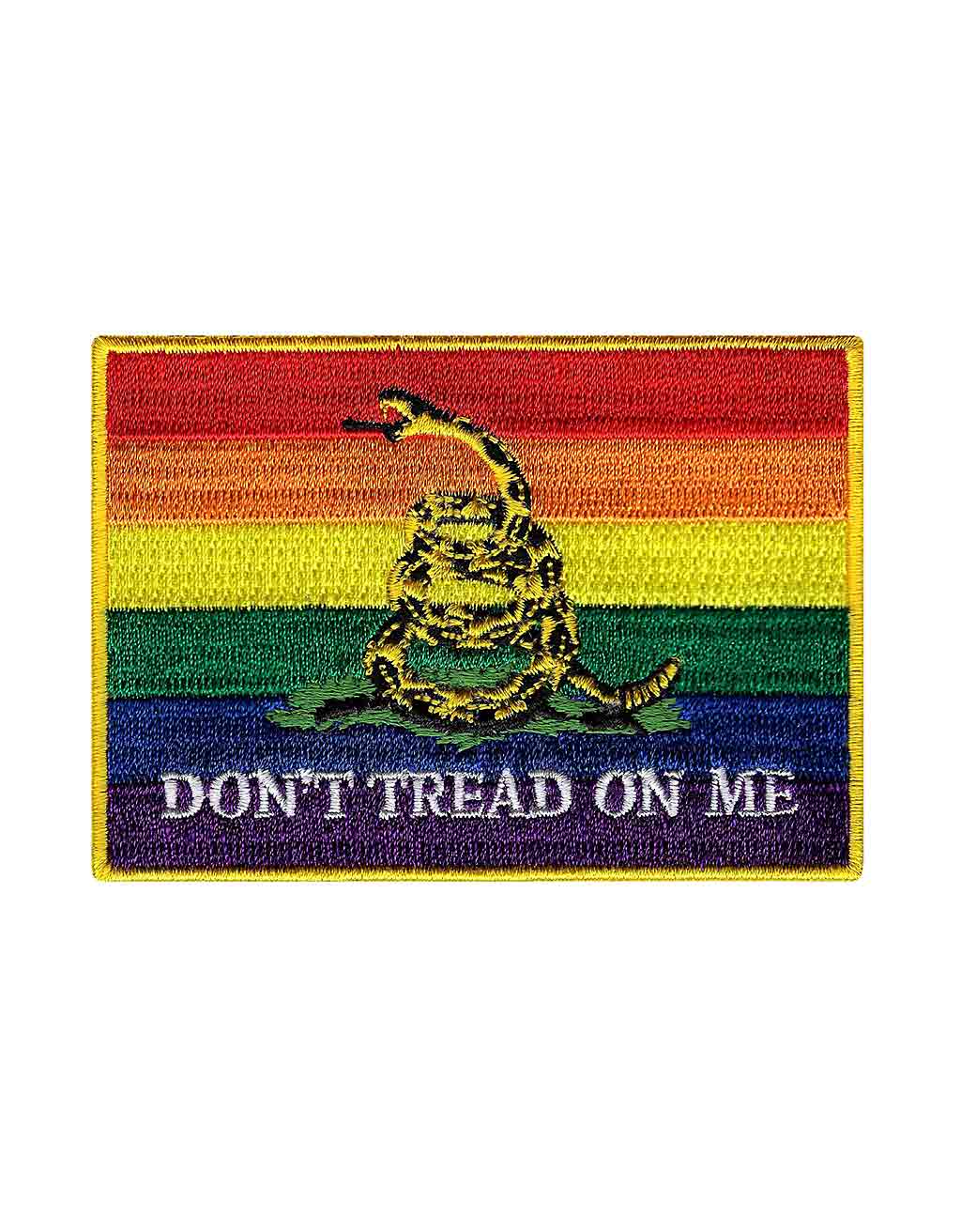 LGBT Don't Tread On Me Flag Embroidery Patches