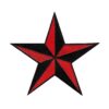 Star Black-Red Embroidery Patches