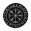 Viking Compass Black-White Embroidery Patches